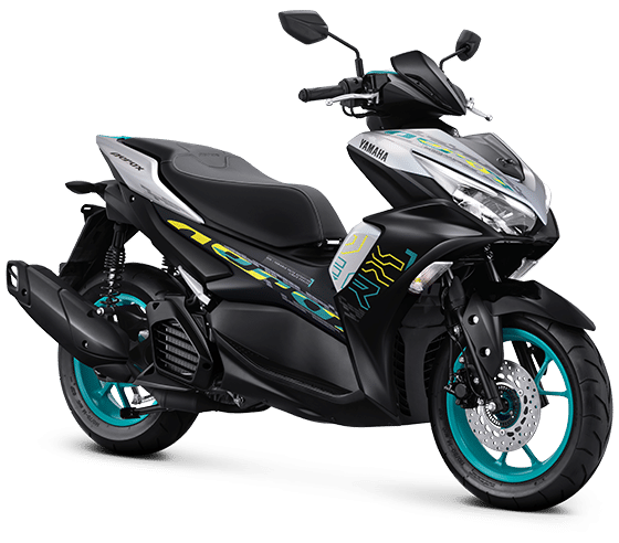 Aerox 155 Silver Cyan